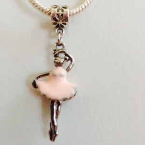 “BALLERINA” Dangling Charm Bead For European Style Charm Bracelets